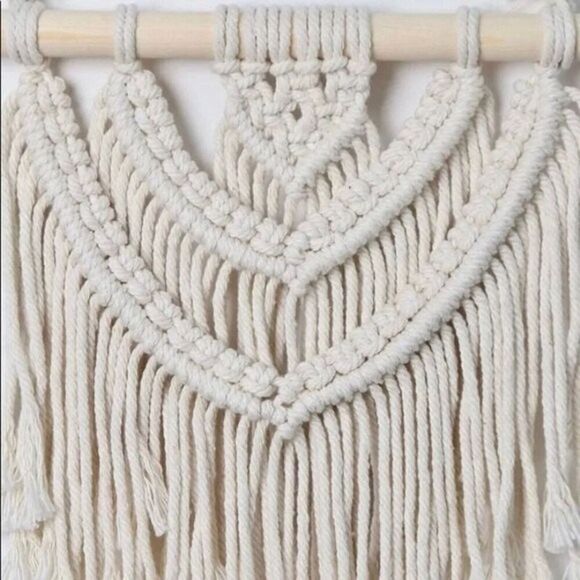Macramé Home Decor Small Tapestry Bohemian Hippie Cottage Core - Picture 10 of 12